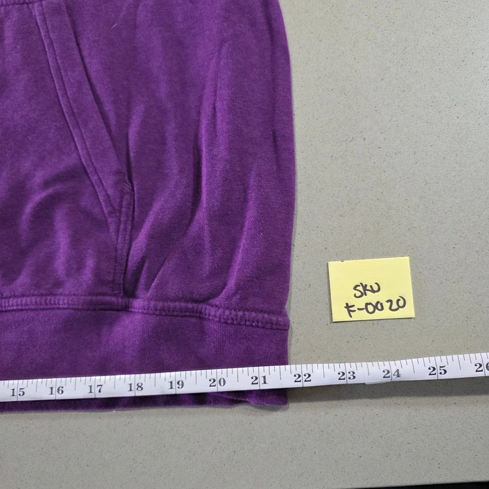 Nike Womens Just Do It Graphic Hoodie Purple Pink Funnel Neck Pullover XL
